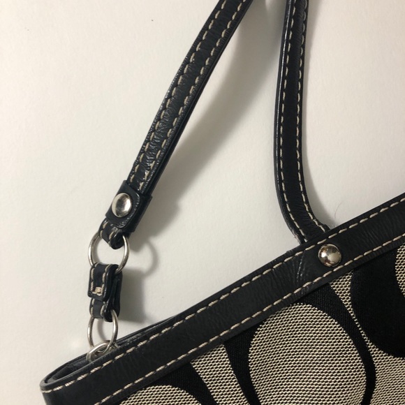 Coach Monogram Shoulder Tote Bag - Picture 8 of 14